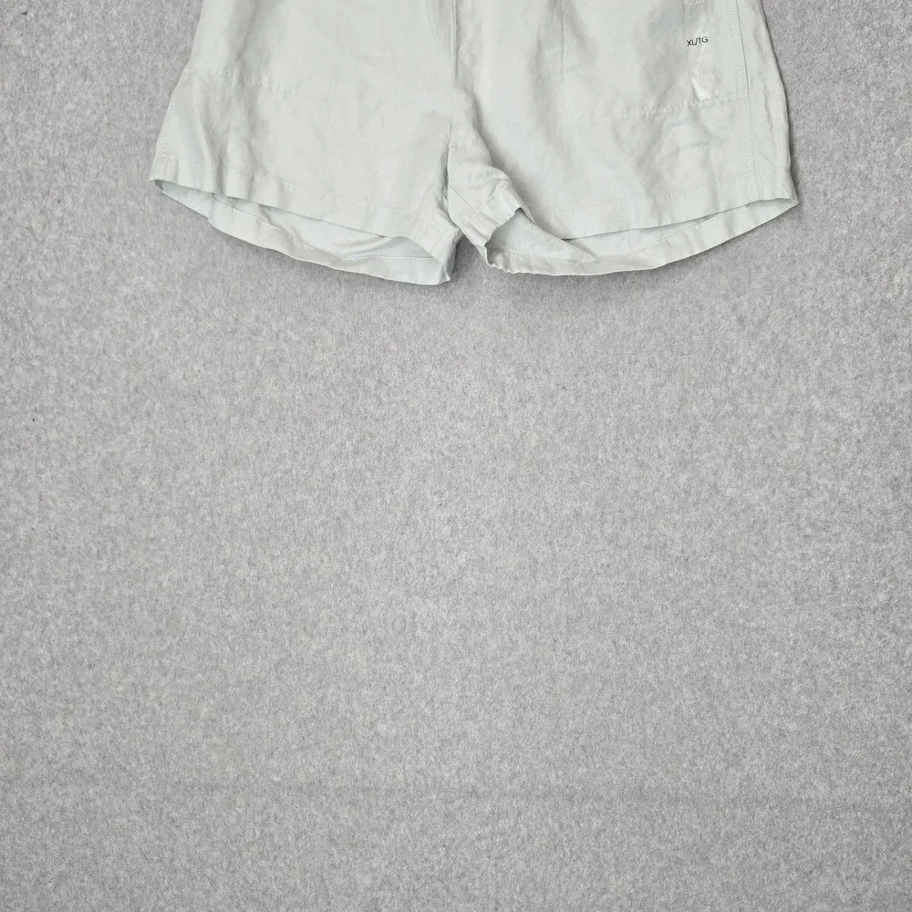 Calvin Klein Women Shorts X-LARGE Light Green Linen Coastal Beach 4